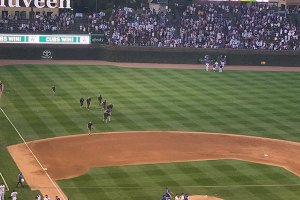 Cubs congratulate each other after win  - September 13, 2019
