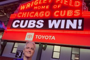 Cubs Win on marquee - September 13, 2019