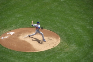 Mike Montgomery pitching