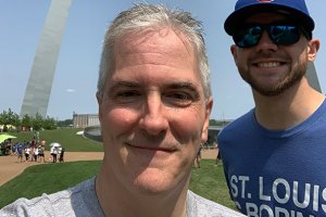 Pat and Tommy at the Arch