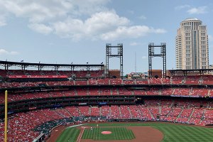 View looking into Busch Stadium from right field - June 2, 2019