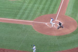 Kris Bryant at bat and Anthony Rizzo on deck - June 1, 2019