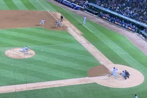 Cubs v. Dodgers game action - April 24, 2019