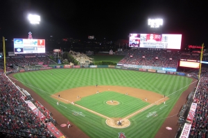 View from behind home plate