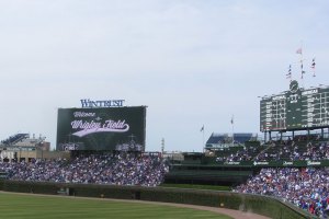 Two outfield scoreboards - June 3, 2019