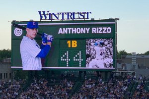 Anthony Rizzo on scoreboard - June 24, 2019