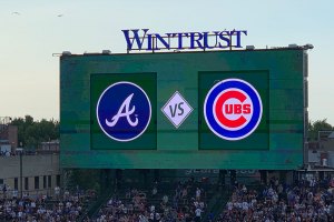 Javier Baez on scoreboard - June 24, 2019