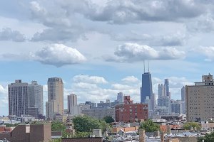 View of downtown from upper deck - September 13, 2019