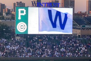 W Flag on video scoreboard - September 13, 2019