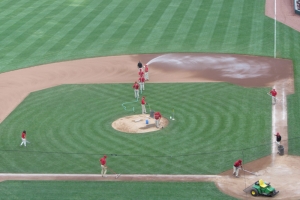 Post game field maintenance