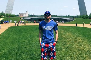 Tommy in St. Lous at the Gateway Arch  - June 1, 2019