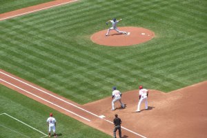 Cole Hamels delivers the pitch - June 2, 2019