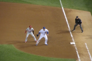 Live action at Wrigley Field.