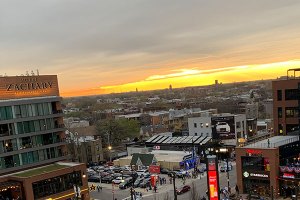 Sunset over Gallagher Way - April 24, 2019