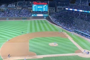 Cubs v. Dodgers game action - April 24, 2019