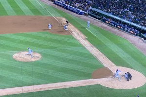 Cubs v. Dodgers game action - April 24, 2019