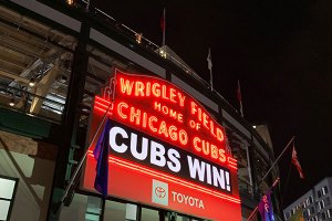 Cubs Win on Scoreboard from a distance - April 24, 2019