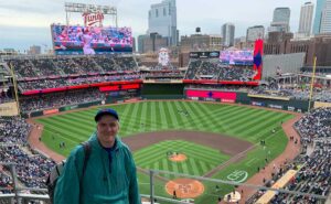 Pat with Target Field in background